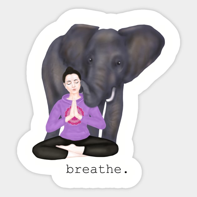 elephant mind Sticker by Breathe Serene 